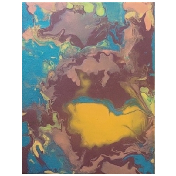 Hand Crafted Other - Hand Crafted Abstract Design 11x14 Inches Canvas Painting